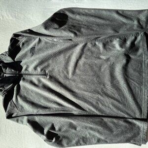 North Face womens gray quarter zip large